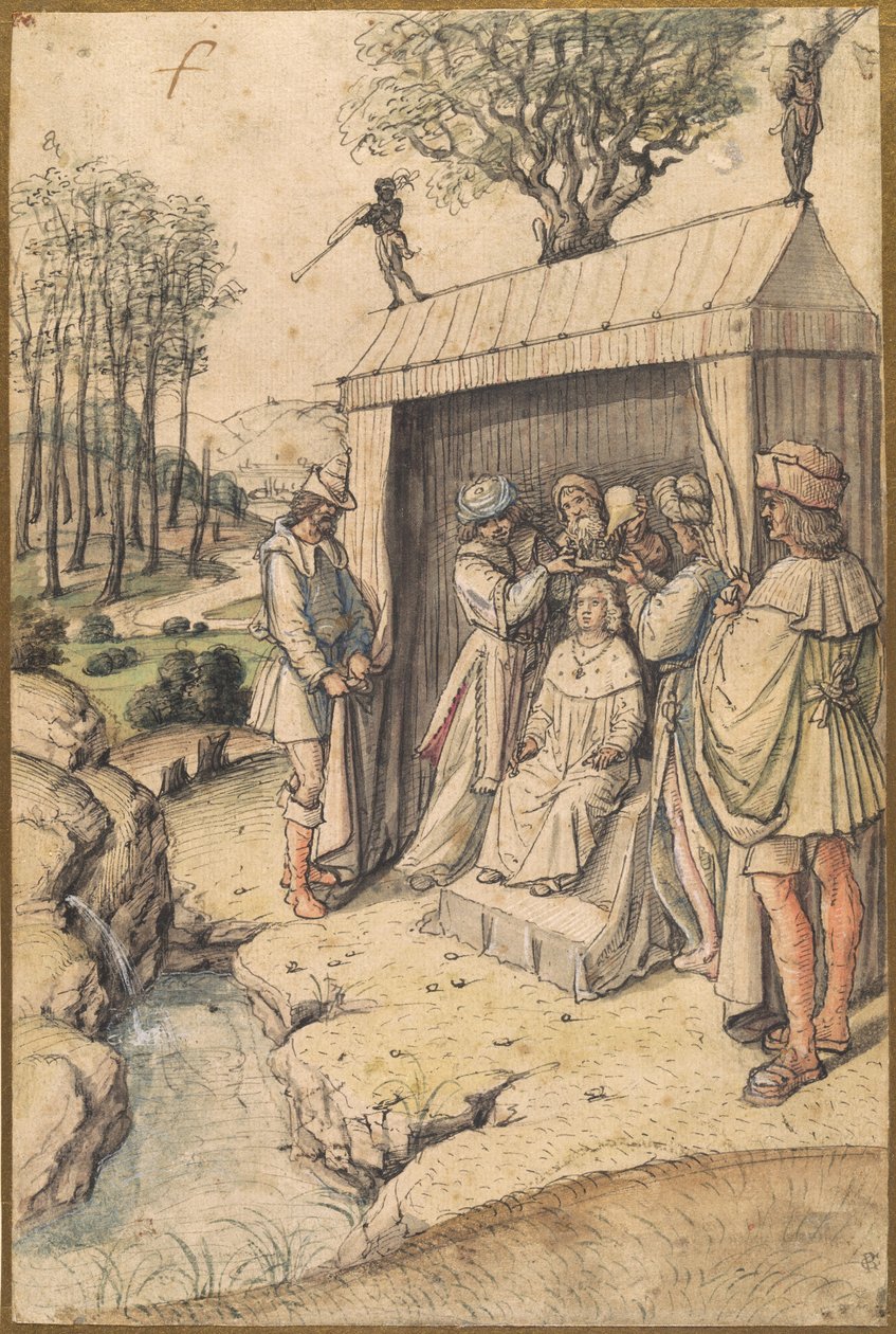 La Coronación de Salomón junto al Manantial de Gihón de Jean Poyet