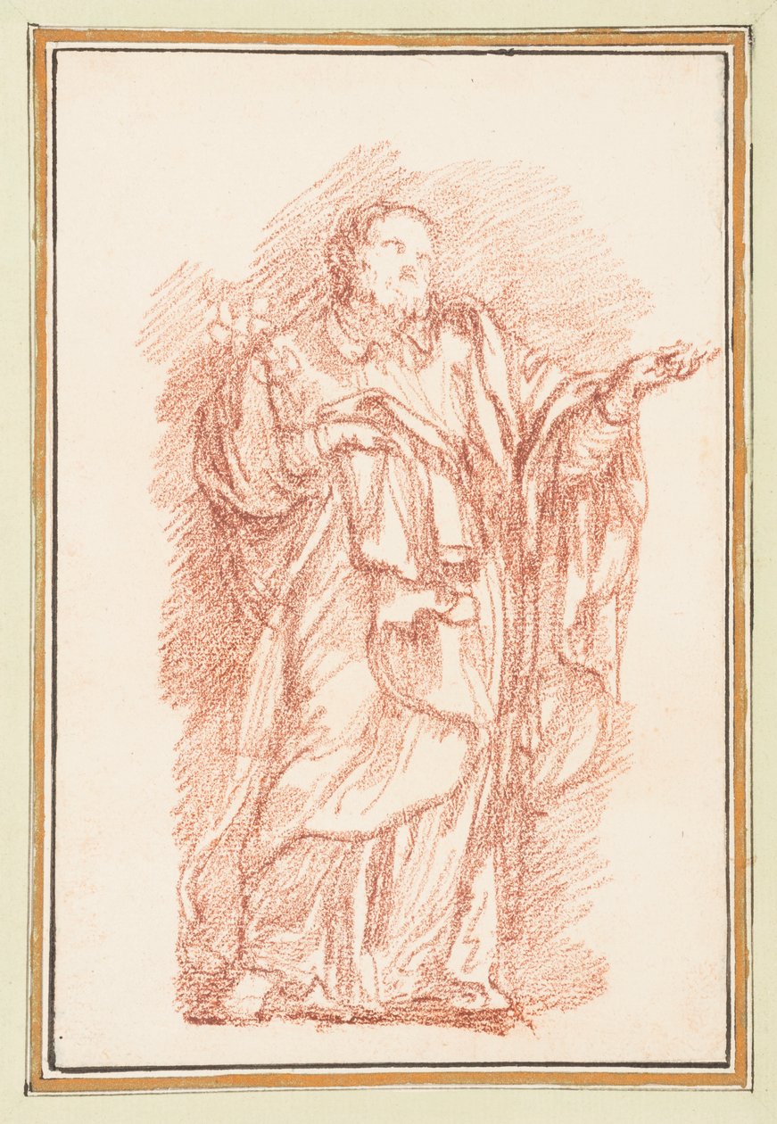 Figura de pie con la palma hacia arriba de Jean Robert Ango