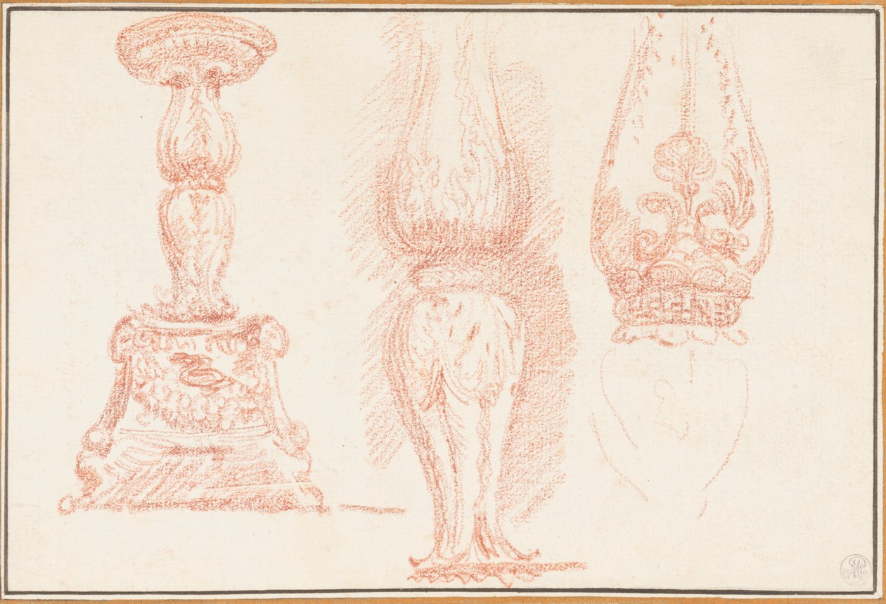 Estudio de balaustres y candelabros de Jean Robert Ango