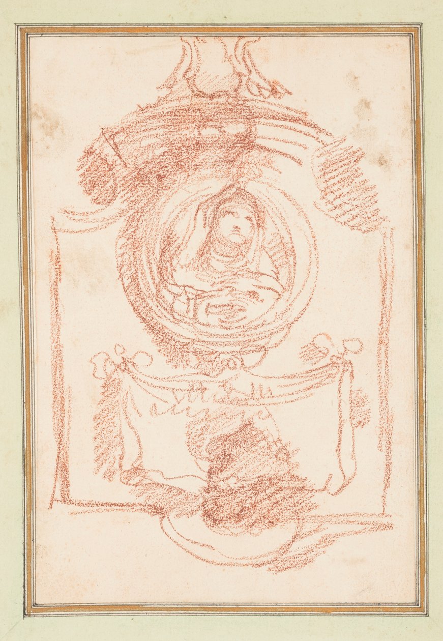 Decoración de tumba con retrato de Jean Robert Ango