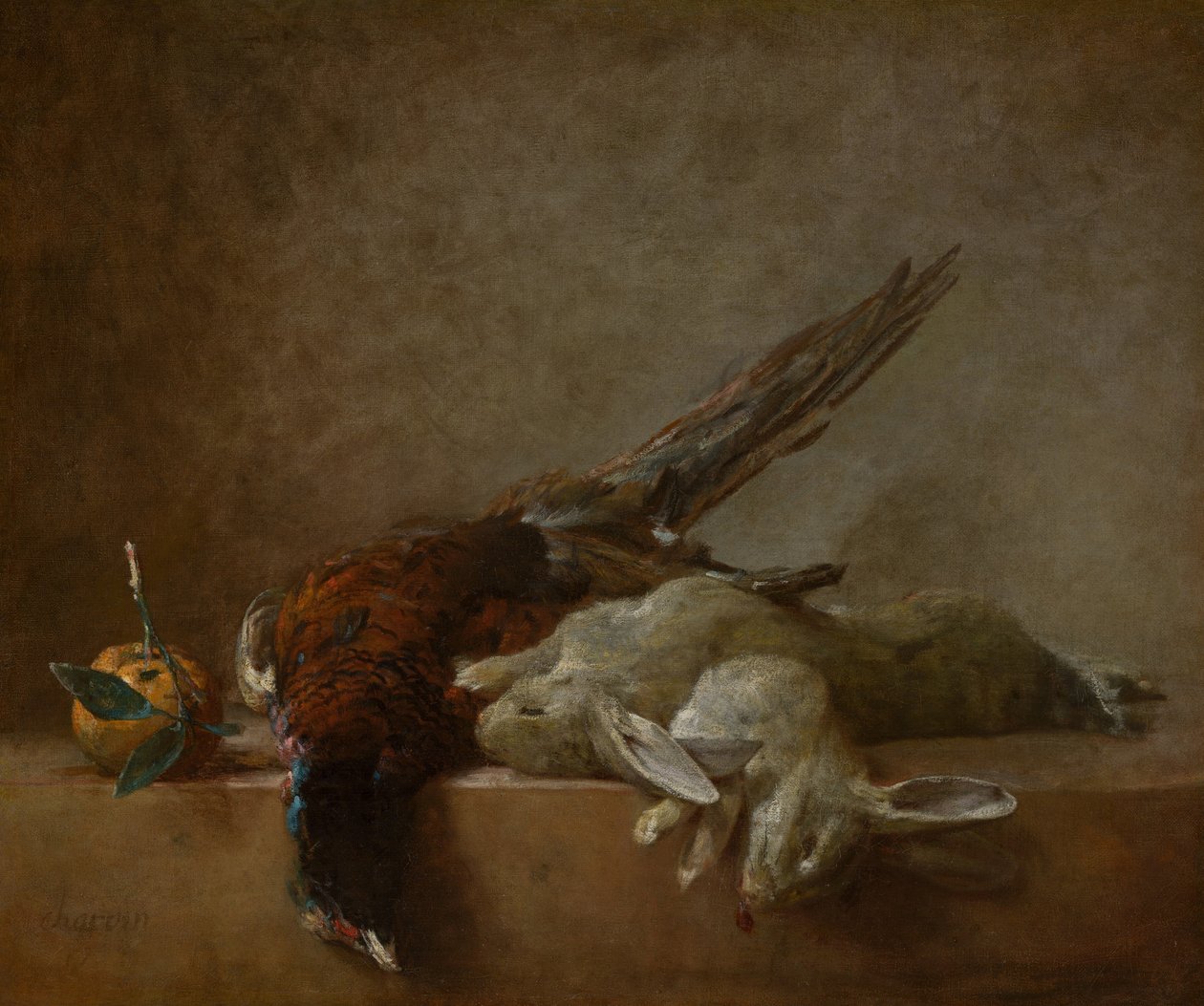 Naturaleza muerta con caza de Jean Baptiste Simeon Chardin