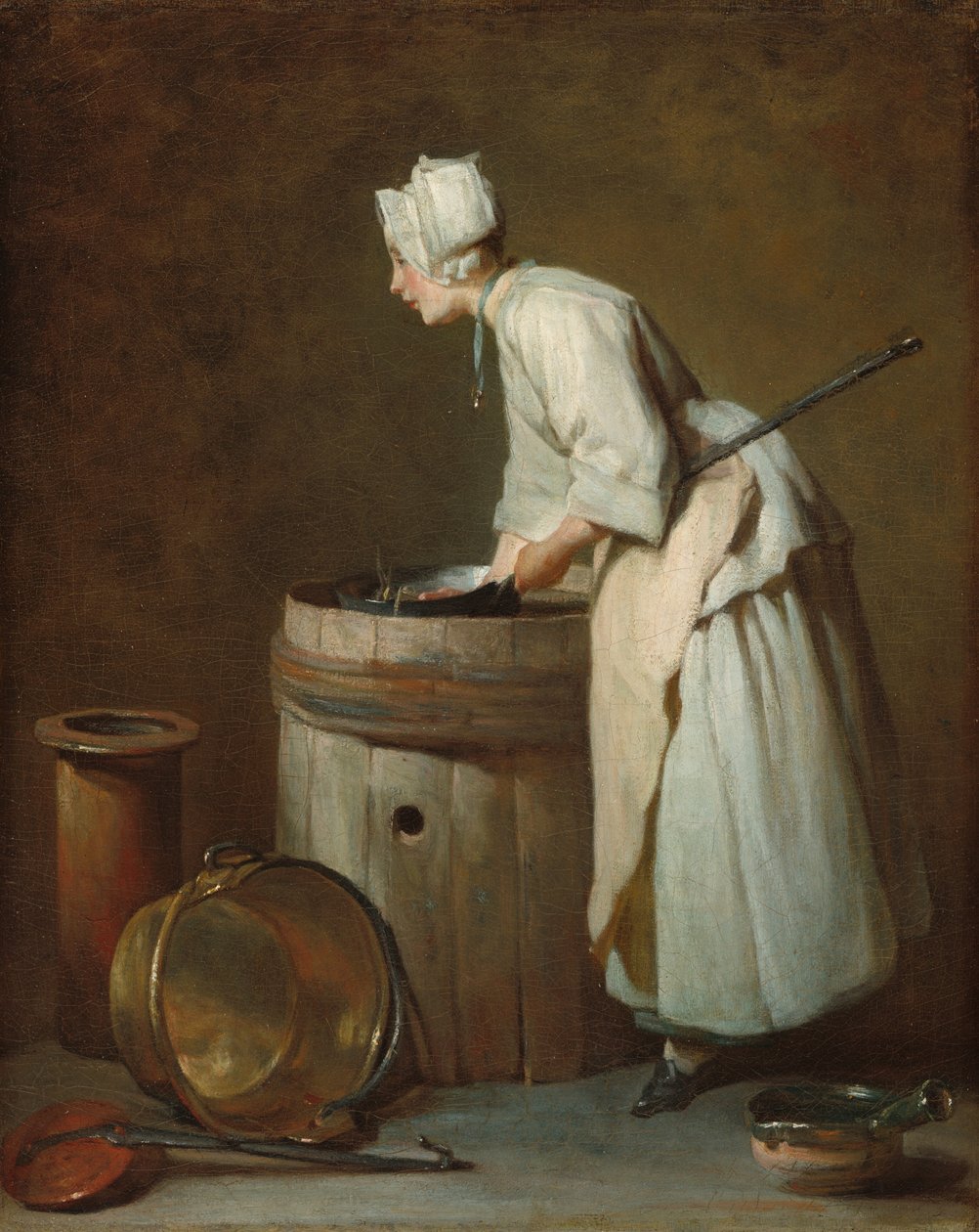 La criada de la cocina, c. 1738 de Jean Baptiste Simeon Chardin