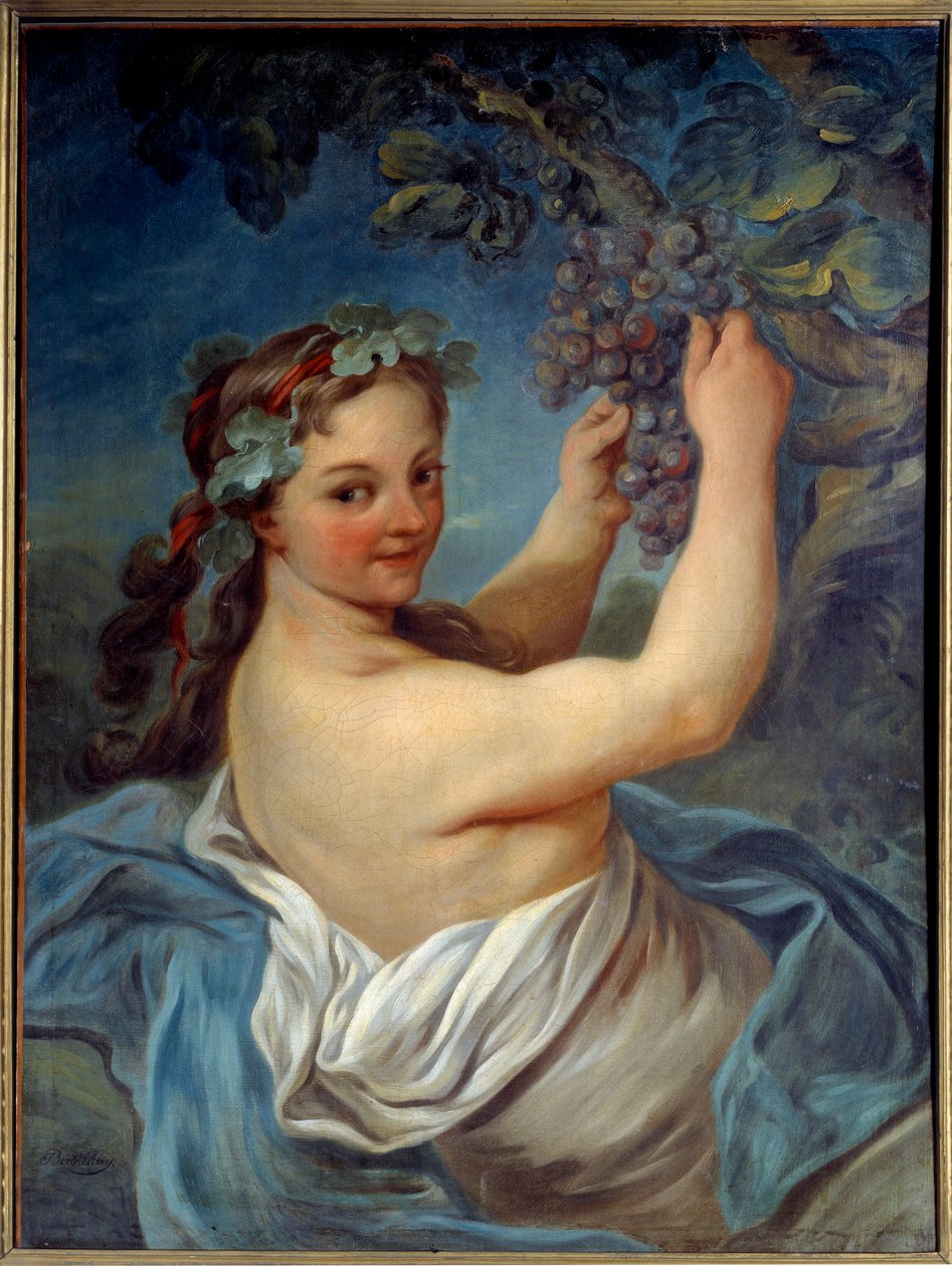 Bacante. Pintura de Jean Simon Berthélemy (1743-1811) Siglo XIX. Laon, Museo de Bellas Artes de Jean Simon Berthelemy