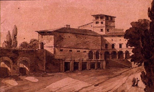 Vista de una ciudad italiana de Jean Thomas Thibault