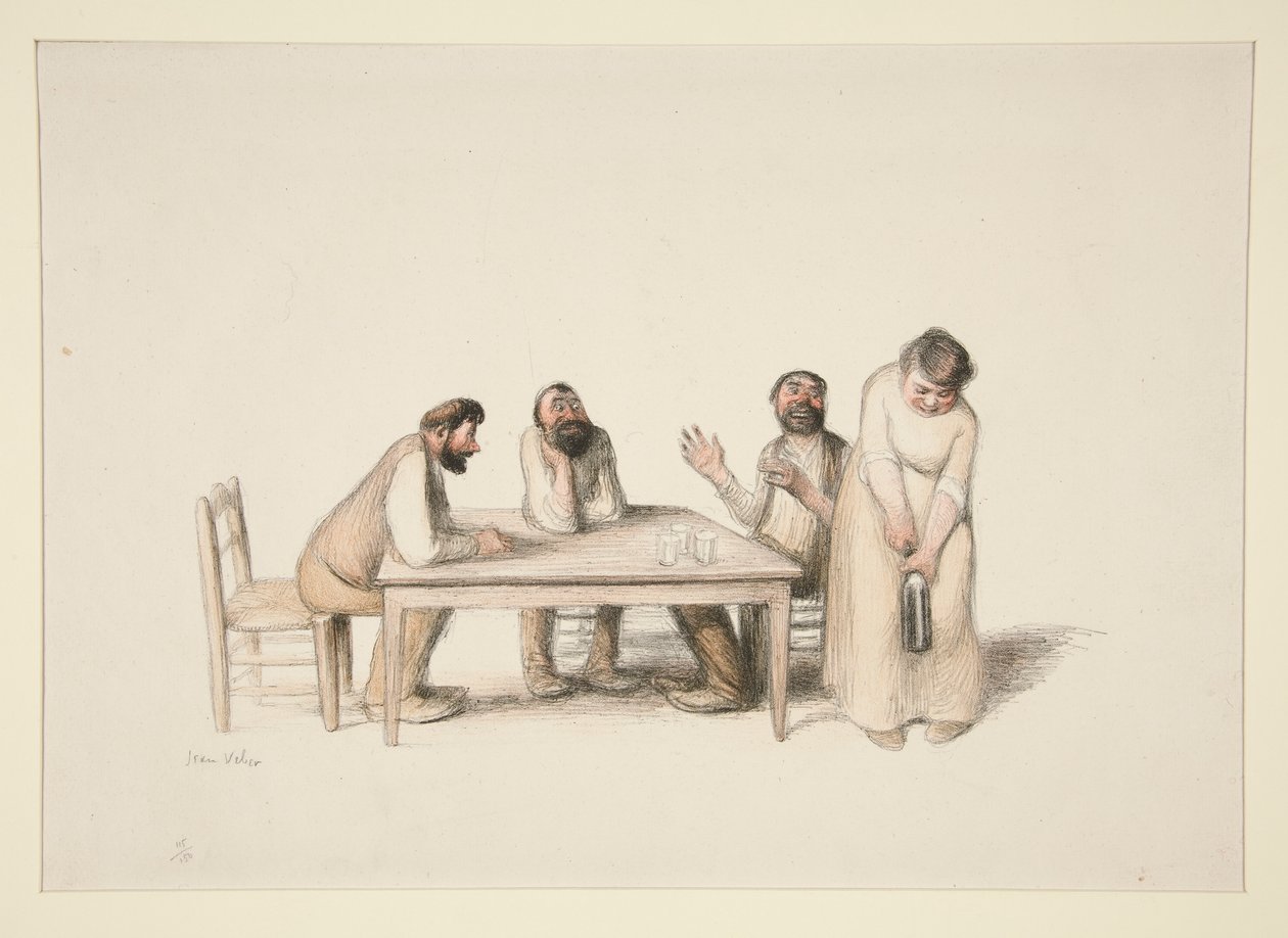 tres hombres barbudos de Jean Veber