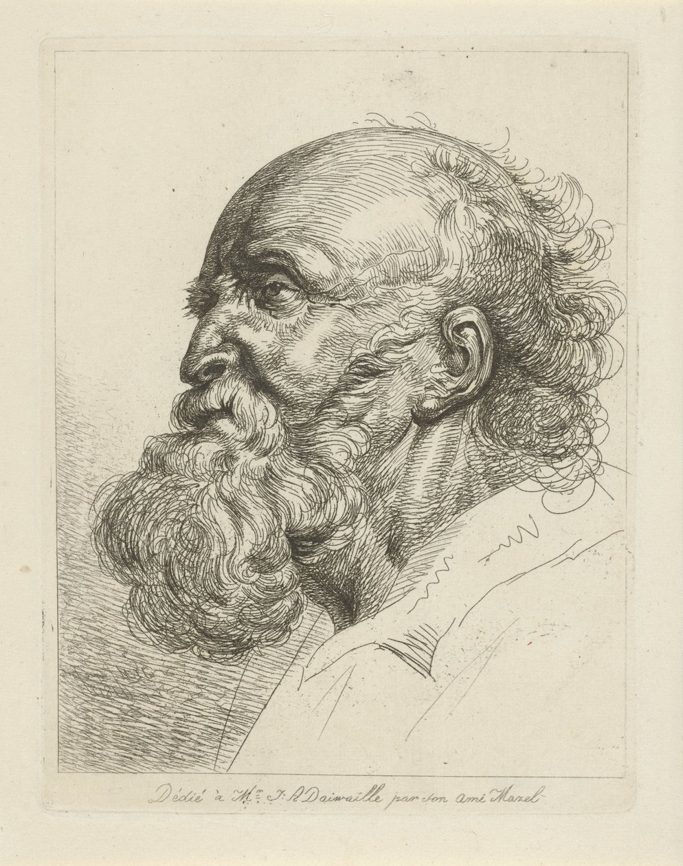 Retrato de un anciano con barba de Jean Zacherie Mazel