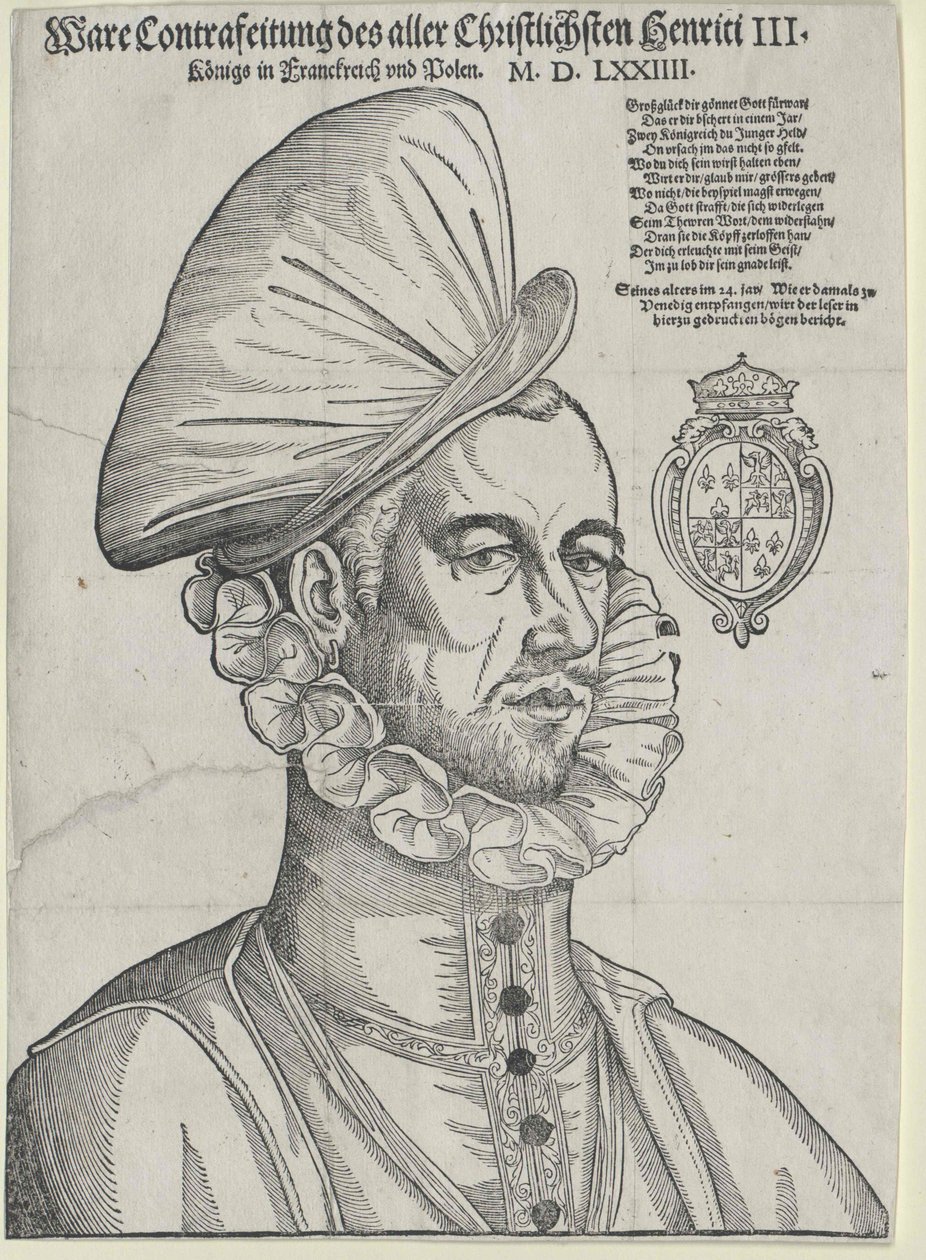 Rey de Francia Enrique III (huella) de Jean de (after) Court