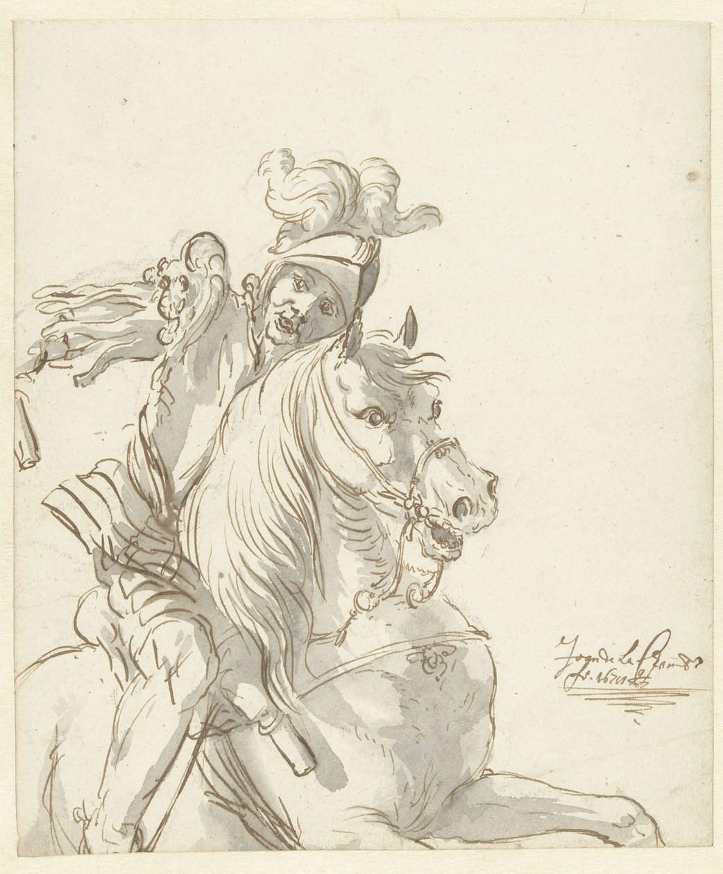 Soldado romano a caballo de Jean de la Chambre