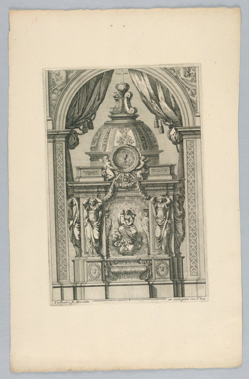 Diseño para Tabernáculo, de "Tabernáculos" de Jean le Pautre