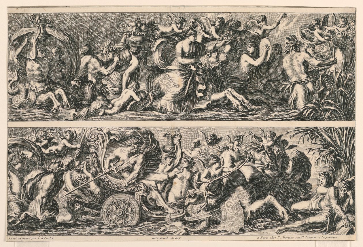 Dos frisos, de "Frises Feuillages et Autres Ornemens" de Jean le Pautre