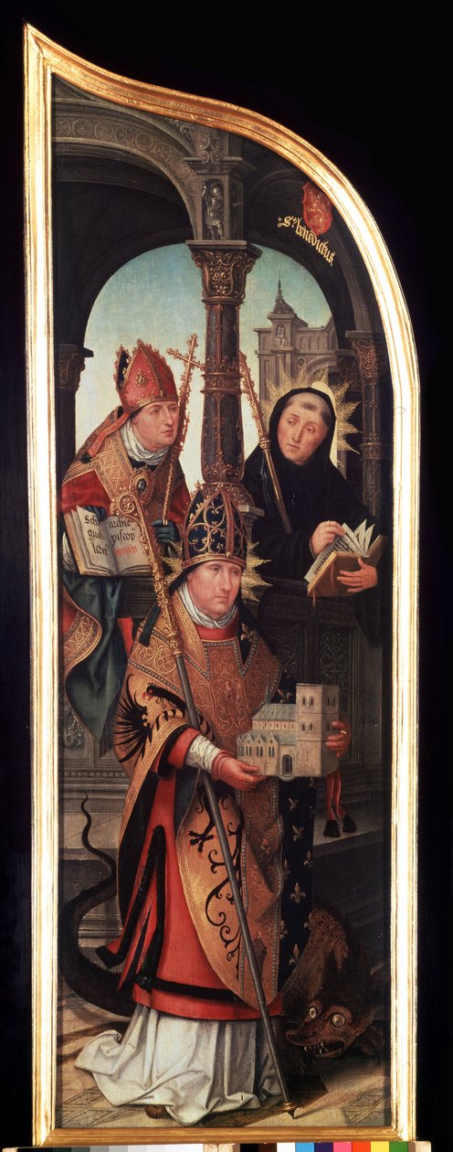 Panel izquierdo del Tríptico de la Anunciación (La Anunciación). Pintura sobre madera de Jean Bellegambe el Viejo (1470-1534) Dim. 103 x 33 cm San Petersburgo, Museo del Hermitage de Jean the Elder Bellegambe