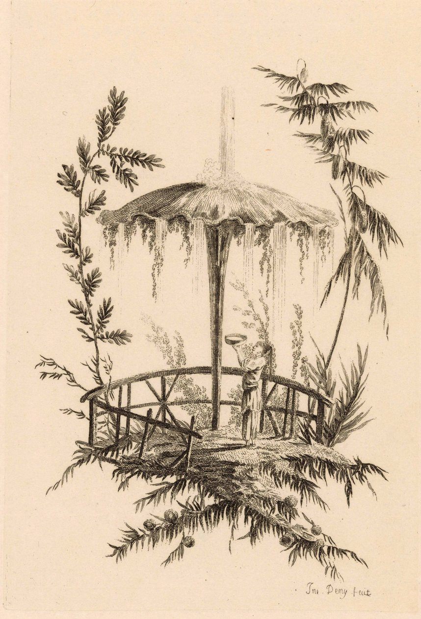 Fuente china en un paisaje de Jeanne Deny