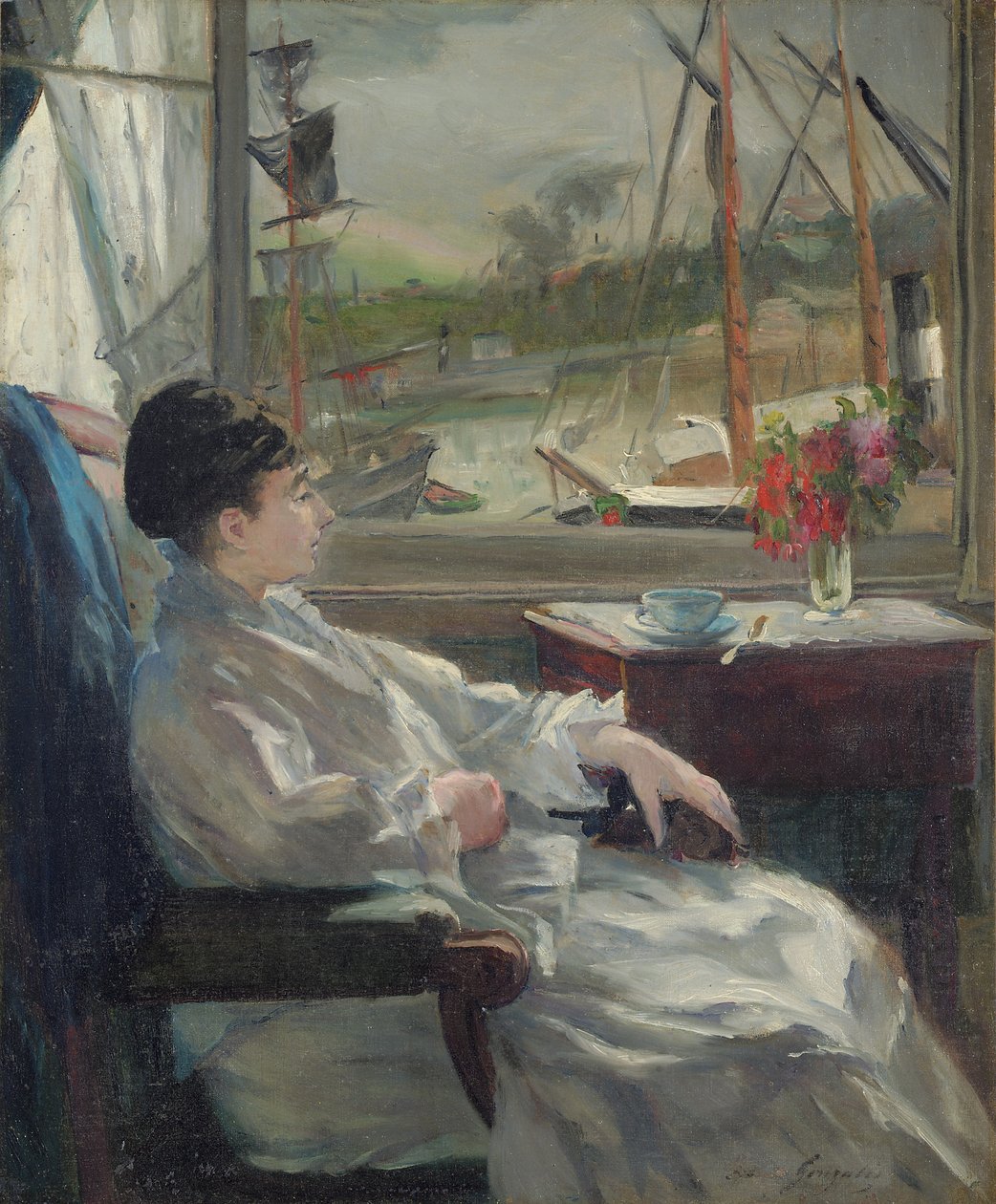 Retrato de Eva Gonzalès de Jeanne Guérard Gonzalès