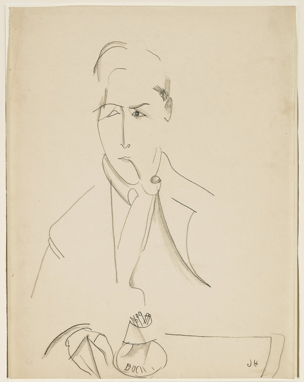 Retrato de Modigliani con pipa de Jeanne Hébuterne