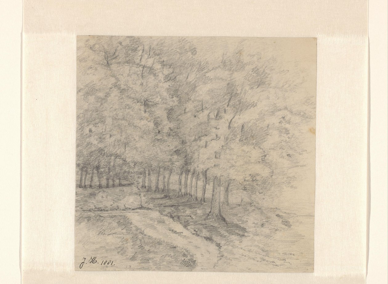 Paisaje con árboles de Jeanne Marie Heynsius (signed by artist)