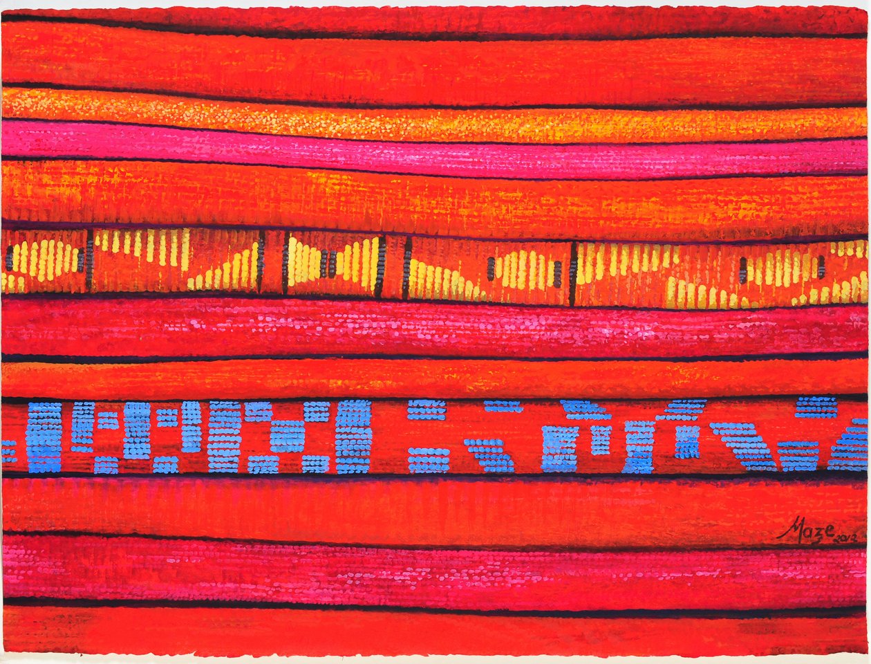 Telas marroquíes 1, 2013 de Jeanne Maze