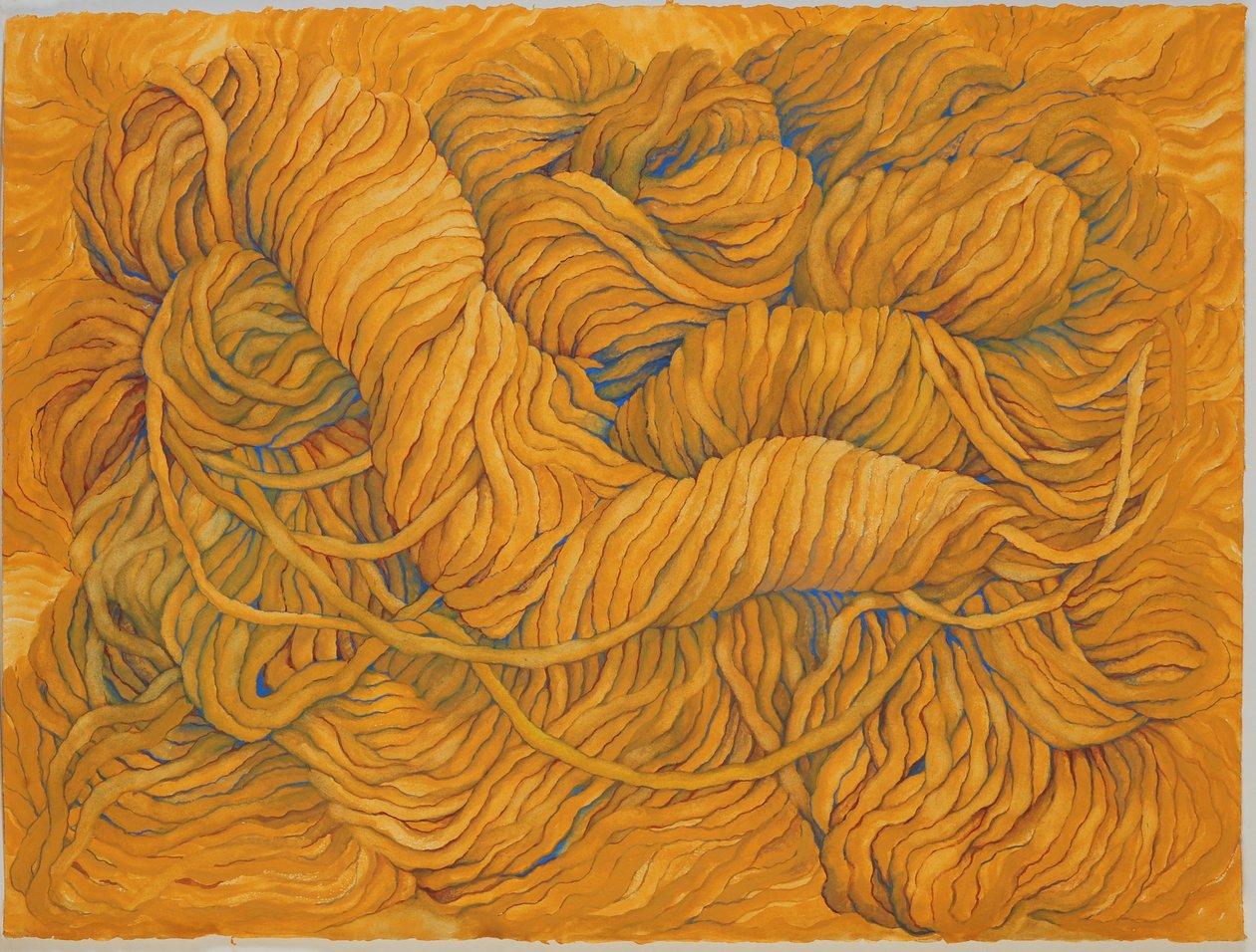 Amarillo ocre de lana, 2013 (Gouache sobre papel) de Jeanne Maze