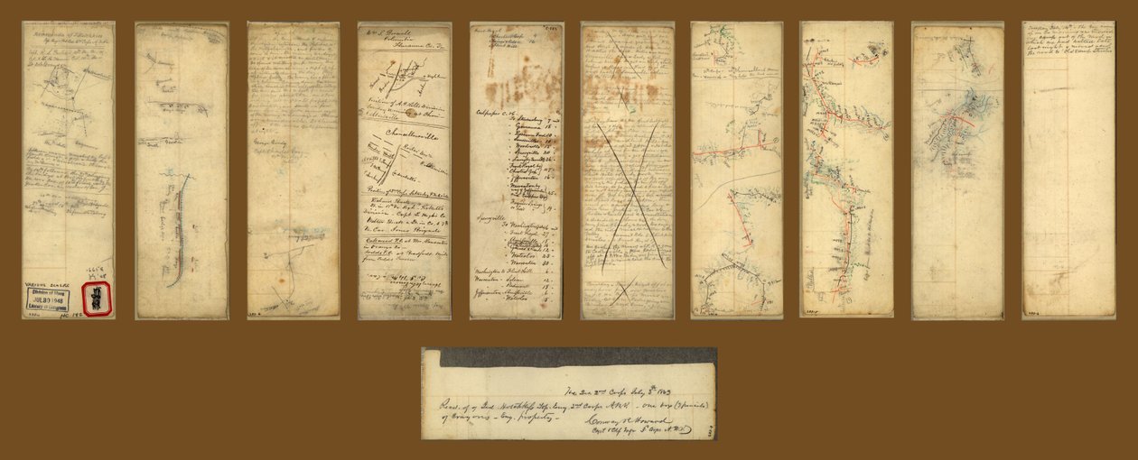 Memorandos de J. Hotchkiss, Top. Eng., Hd. Qrs., 2nd Corps, A.N.Va. - (Chancellorsville, Virginia). LOC 2005625049 de Jedediah Hotchkiss