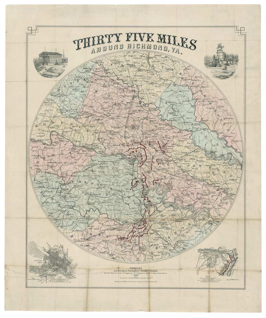 Treinta y cinco millas alrededor de Richmond, Va. de Jedediah Hotchkiss