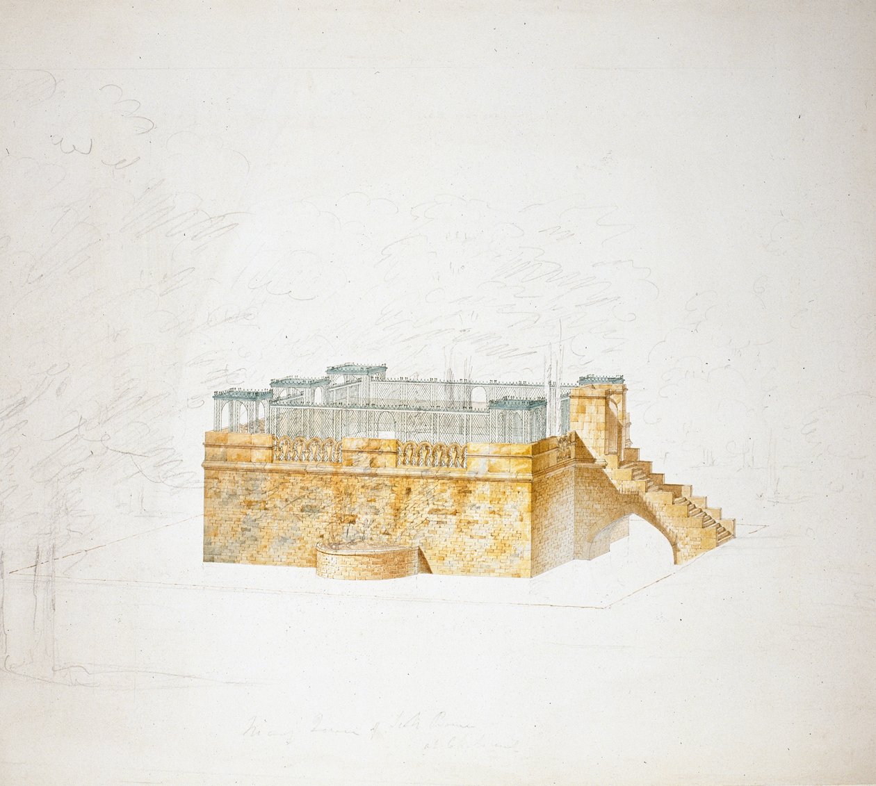 El cenador de la reina María, Chatsworth de Jeffry Wyatville