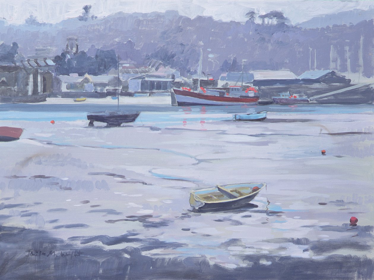 Salcombe - Día Gris - Muelle del Pescador de Jennifer Wright