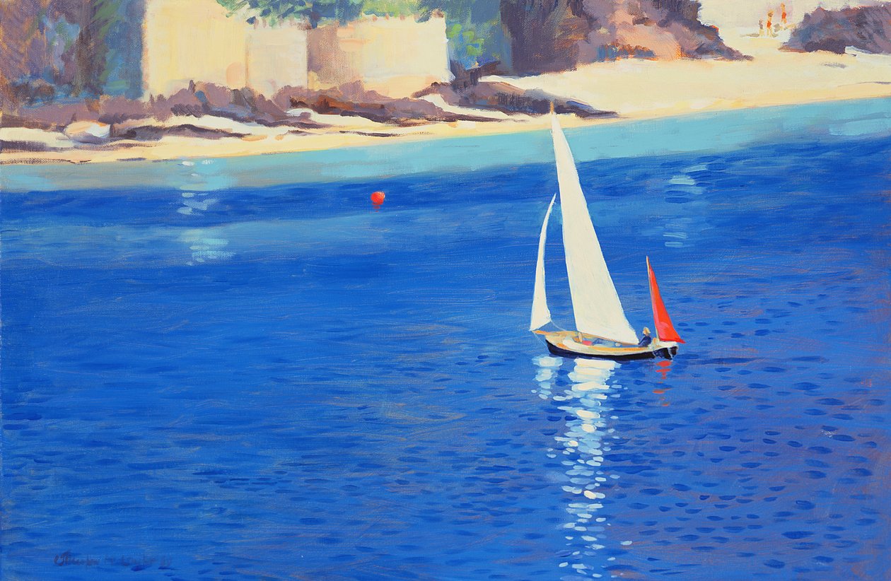 Salcombe - Yawl cerca de Millbay, 1999 de Jennifer Wright