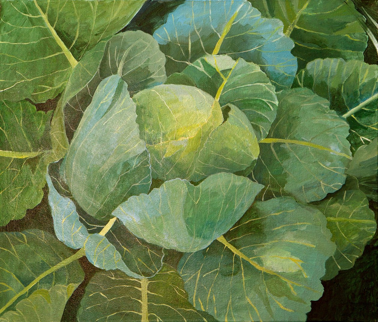 Col (azul), 2014 (acrílico sobre lienzo) de Jennifer Abbott