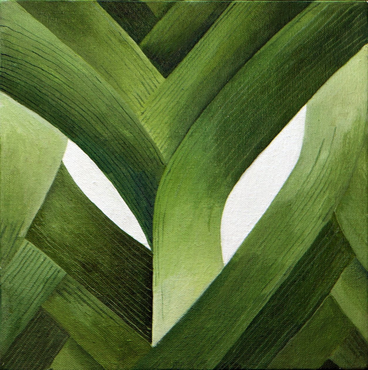 Puerros, 2013 (acrílico sobre lienzo) de Jennifer Abbott