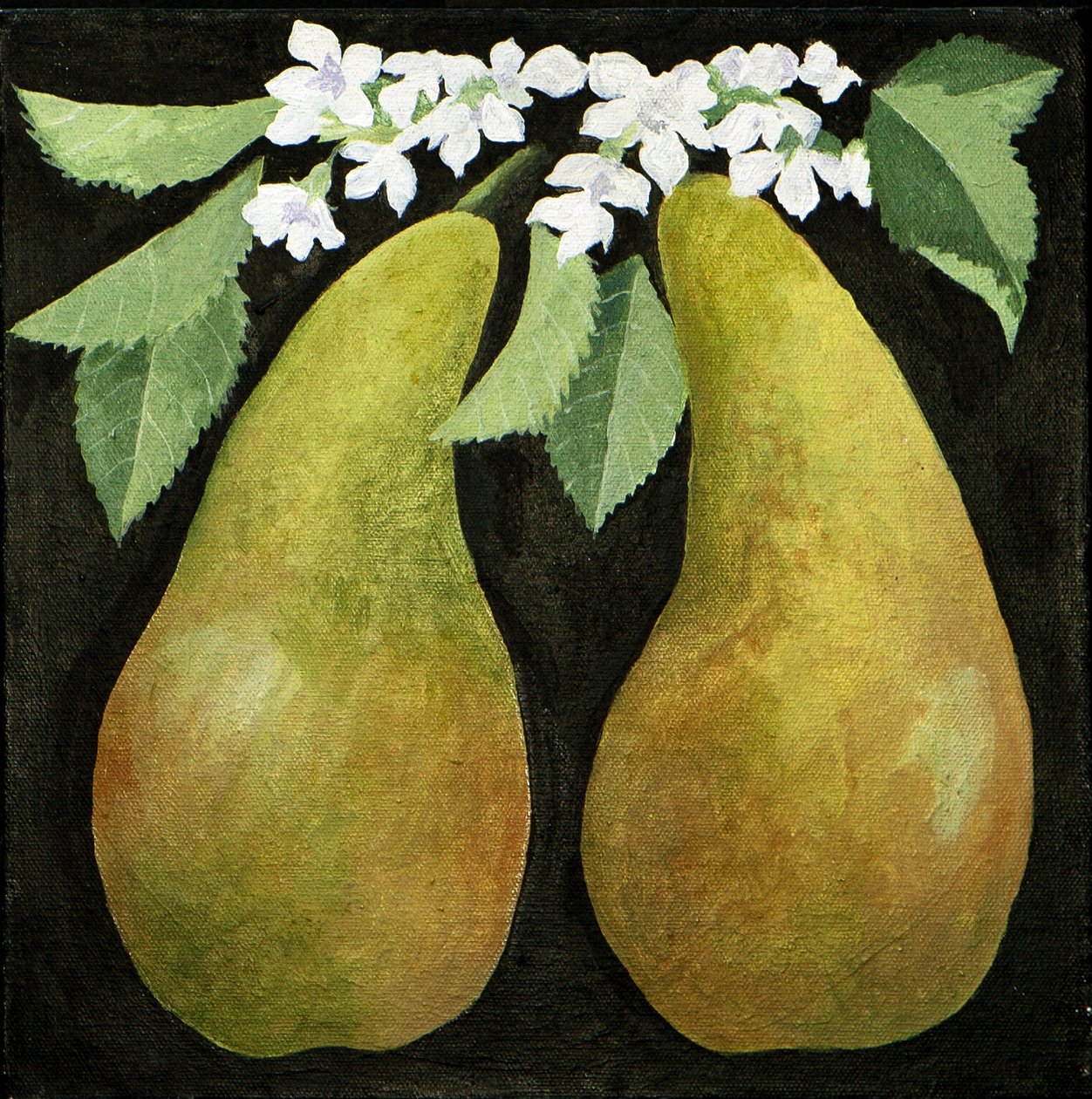 Peras, 2013 (acrílico sobre lienzo) de Jennifer Abbott