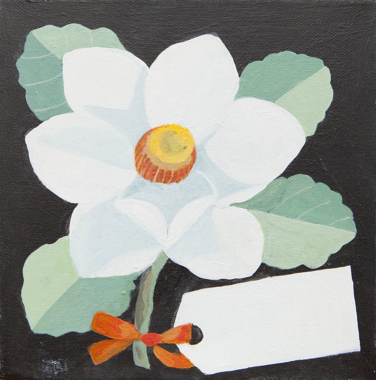 Camelia blanca (acrílico) de Jennifer Abbott
