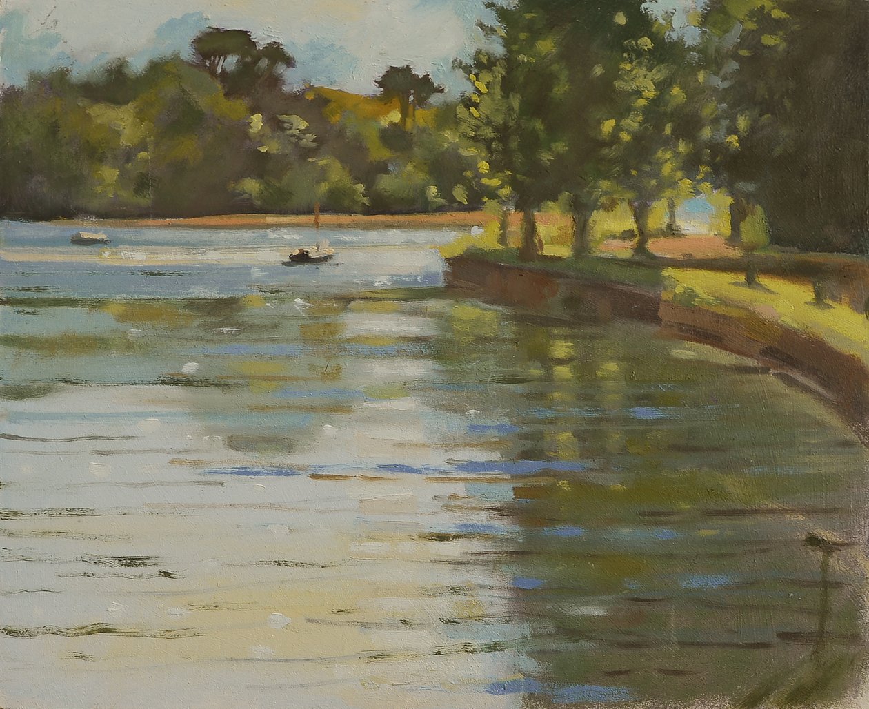 Salcombe Creek II (óleo sobre lienzo) de Jennifer Wright