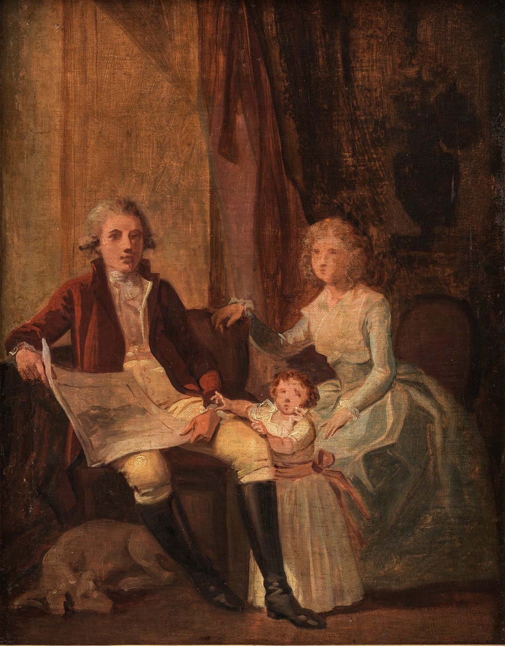 Peder Anker con esposa e hija de Jens Juel