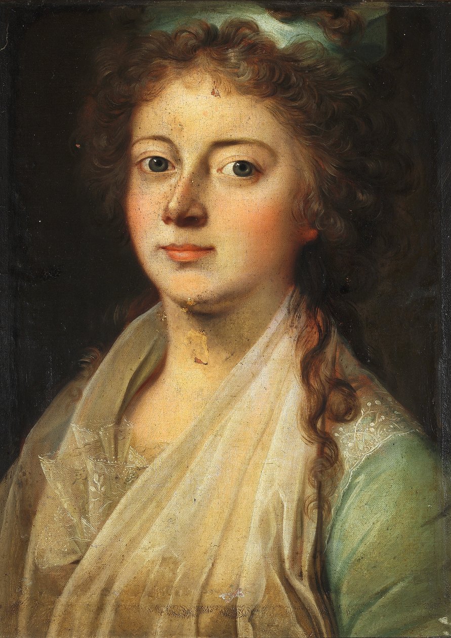 Retrato de la reina María Sofía Frederikke casada con Federico VI de Jens Juel