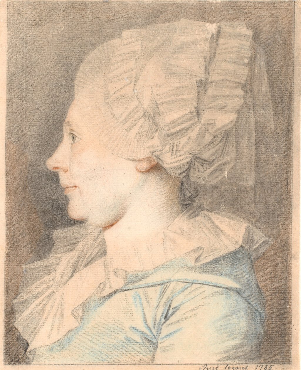 Retrato de Anne Cathrine Maaløe, nacida Basse. Perfil hacia la izquierda de Jens Juel