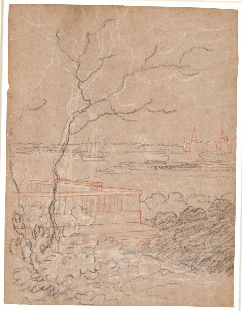 Vista desde Marienlyst sobre Kronborg de Jens Juel