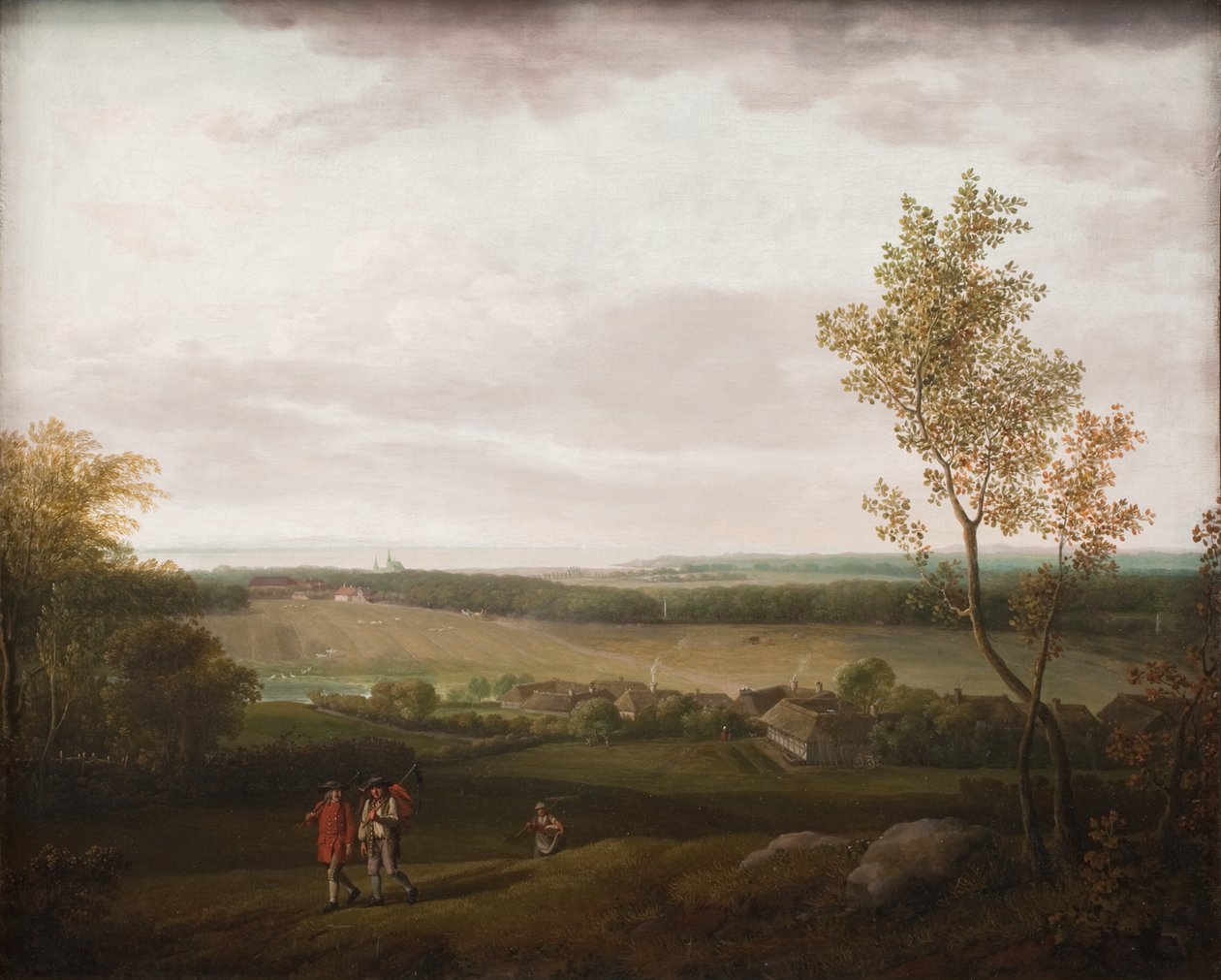 Vista del campo cerca de Jægerspris de Jens Juel