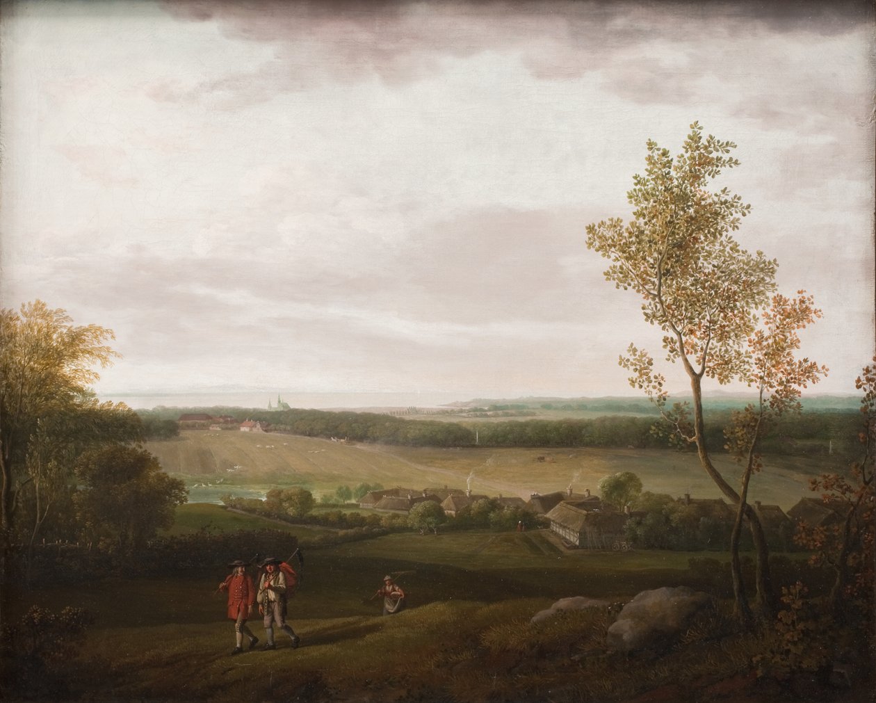Vista del campo cerca de Jægerspris de Jens Juel
