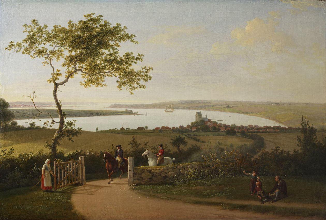 Vista sobre el Pequeño Belt (Lillebælt) desde una colina cerca de Middelfart de Jens Juel