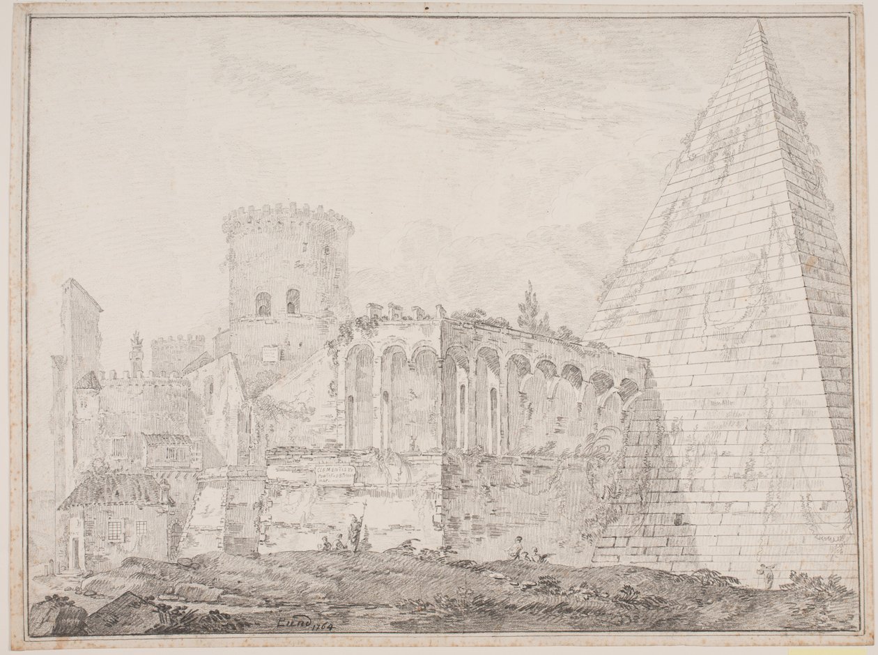 Pirámide de Cestio en Porta S. Paulo de Jens Petersen Lund