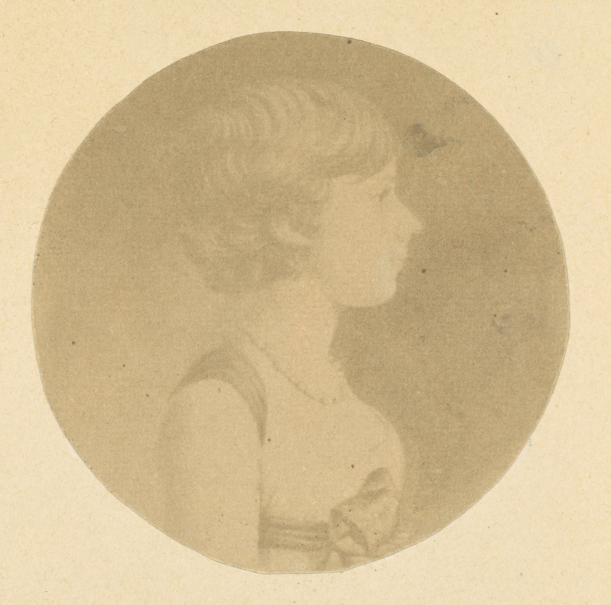 Retrato en Mezzotinta de una Chica de Perfil, de La Colección de Retratos de St. Memin, 1862 de Jeremiah Gurney