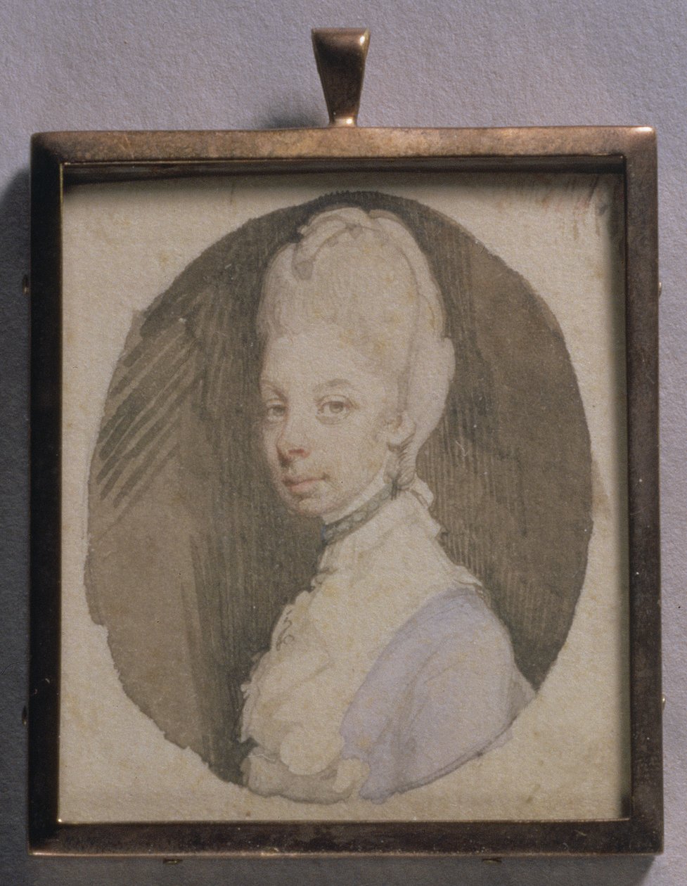Retrato en miniatura de la reina Carlota, c.1772 de Jeremiah Meyer