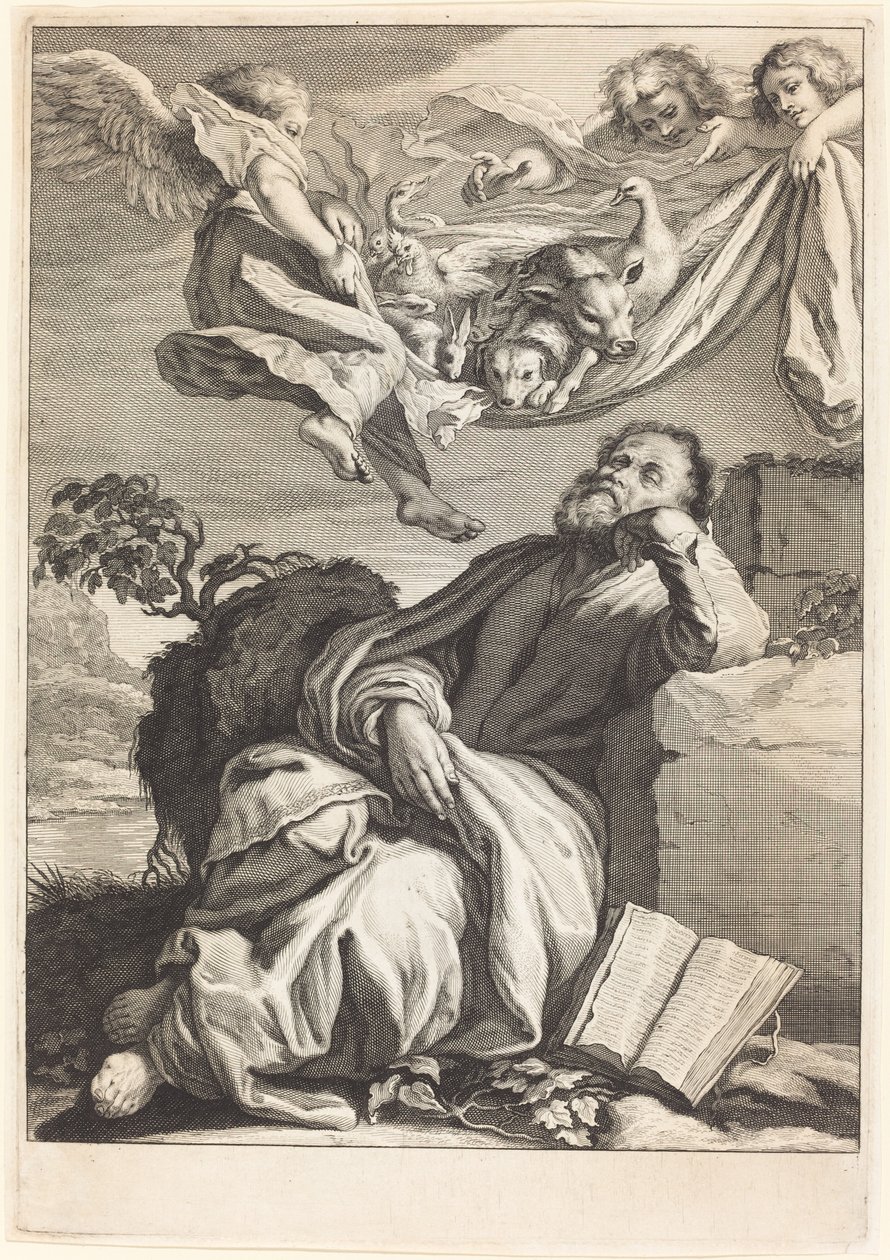 El sueño de San Pedro de Jeremias Falck after Johann Liss