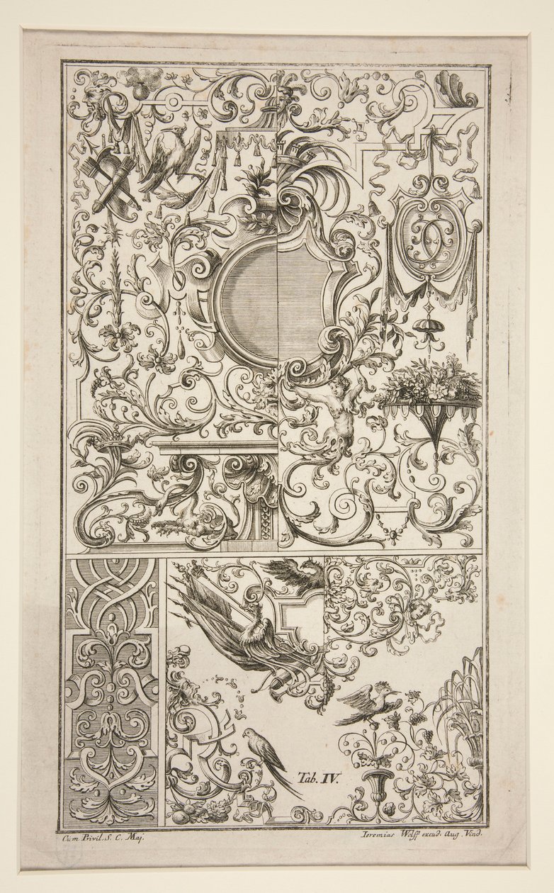 Diseño grotesco ornamental de Jeremias Wolff