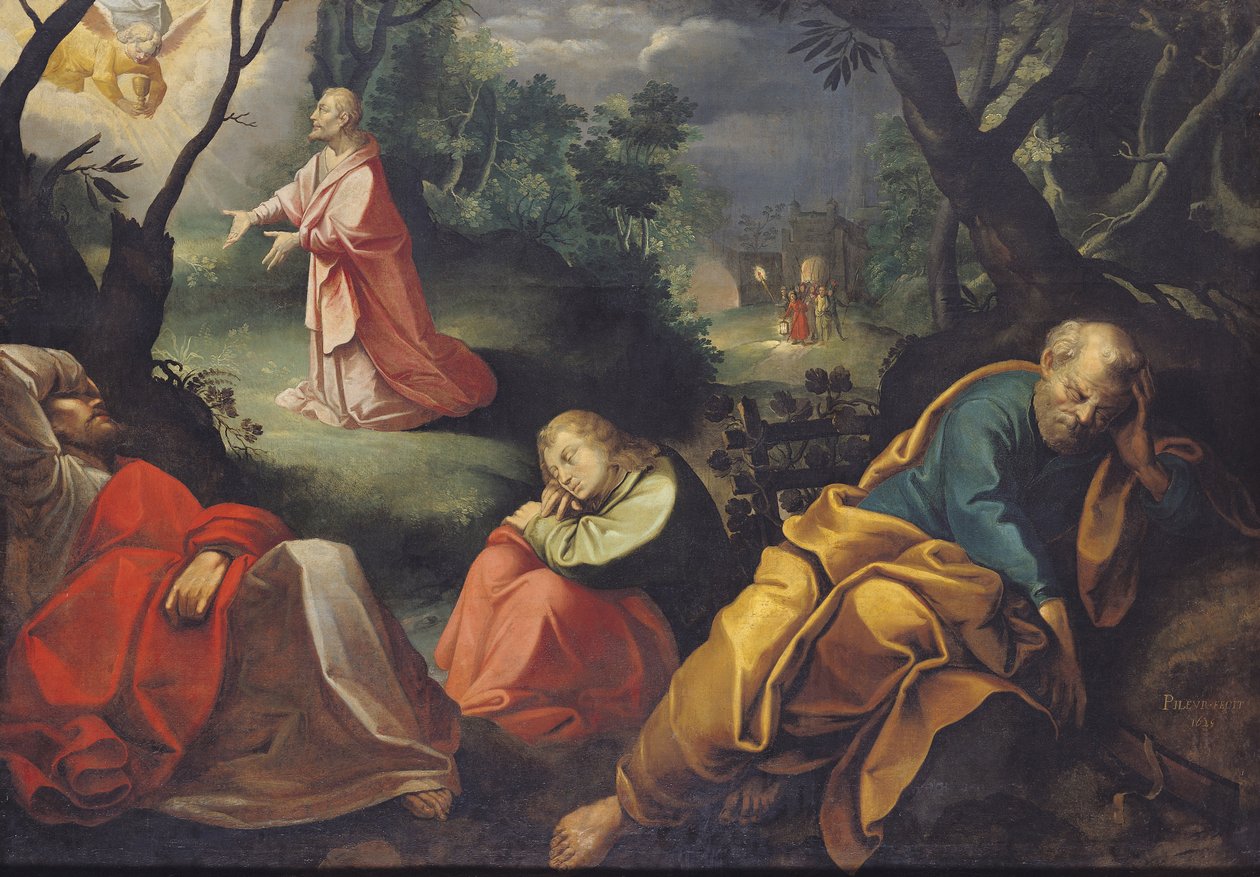 Cristo en el Jardín de los Olivos, 1625 de Jeremie Le Pilleur