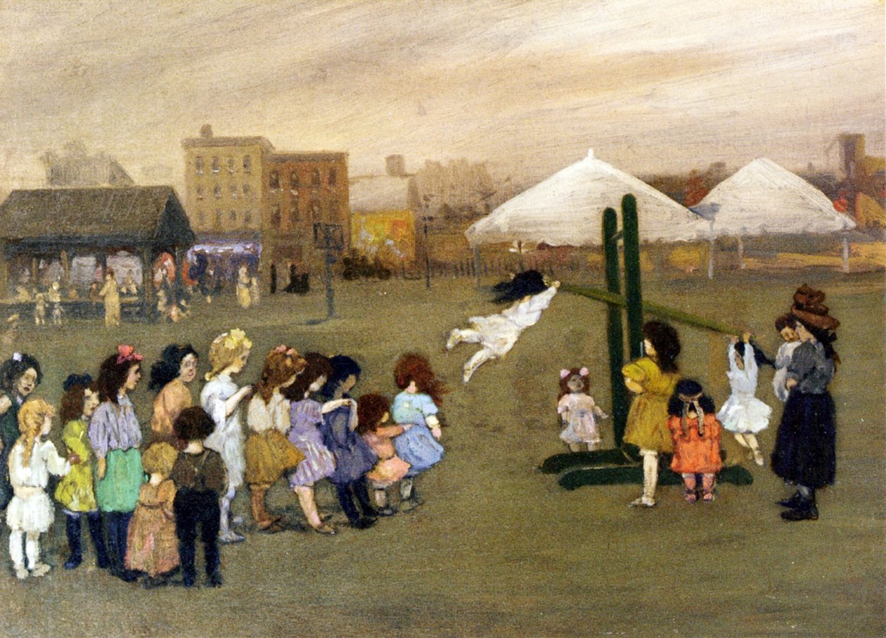Parque infantil, c.1907 de Jerome Myers