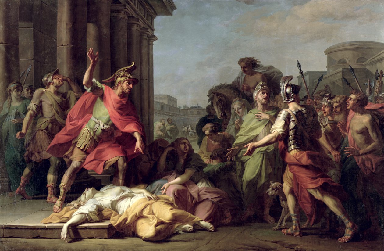 La Muerte de Lucrecia, 1784 de Jerome Preudhomme