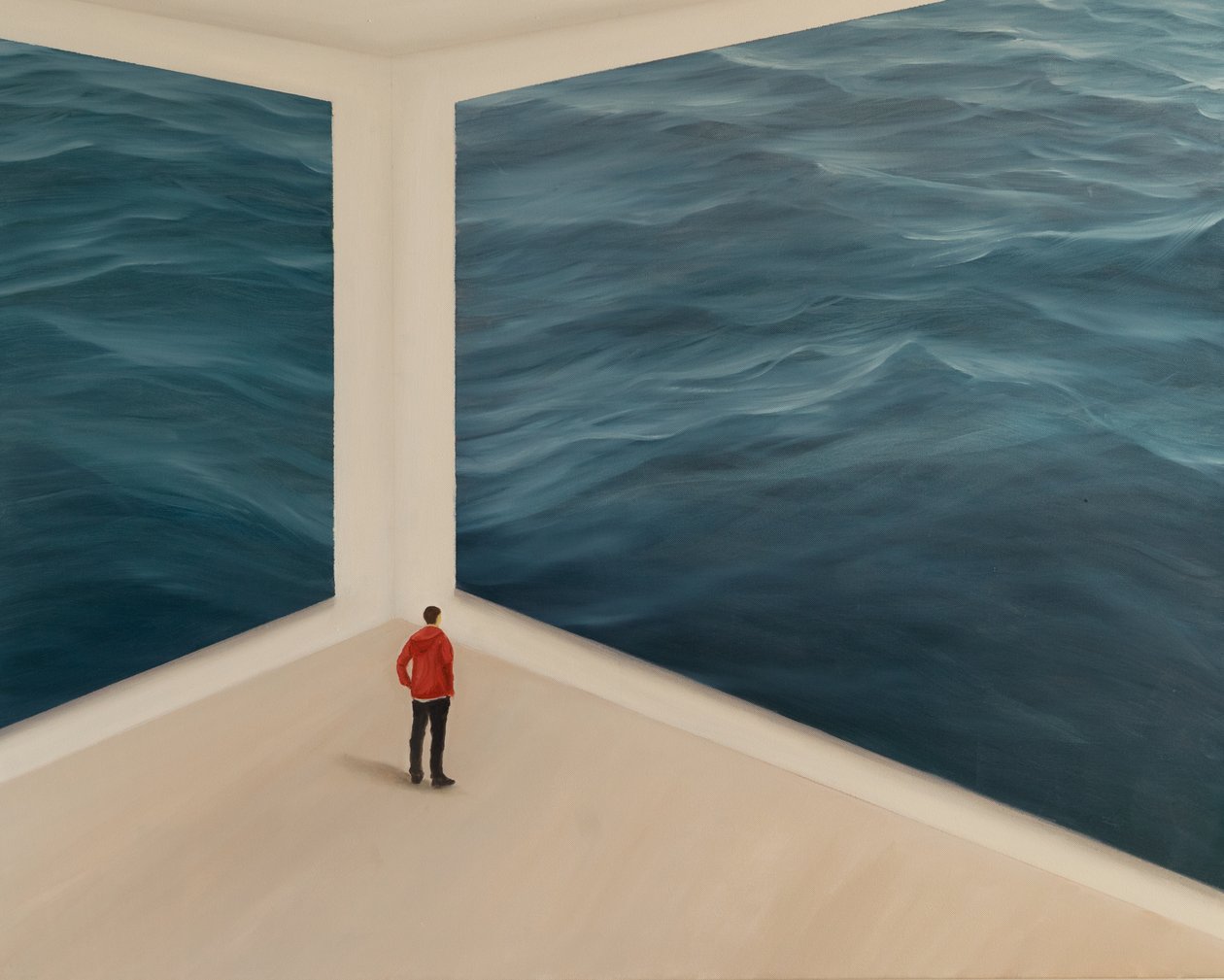 Mirando al mar, 2019 (óleo sobre lienzo) de Jerome Glomaud