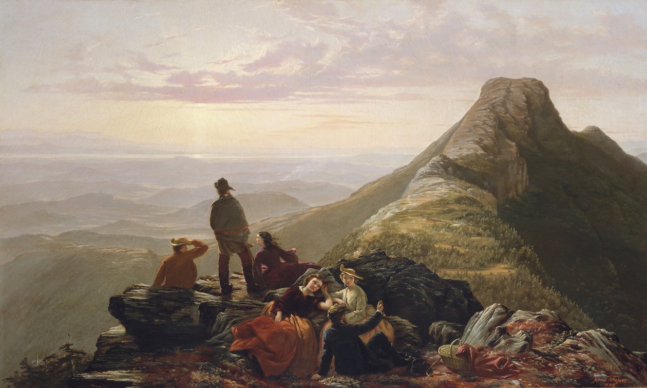 La fiesta tardía en Mansfield Mountain, 1858 de Jerome Thompson