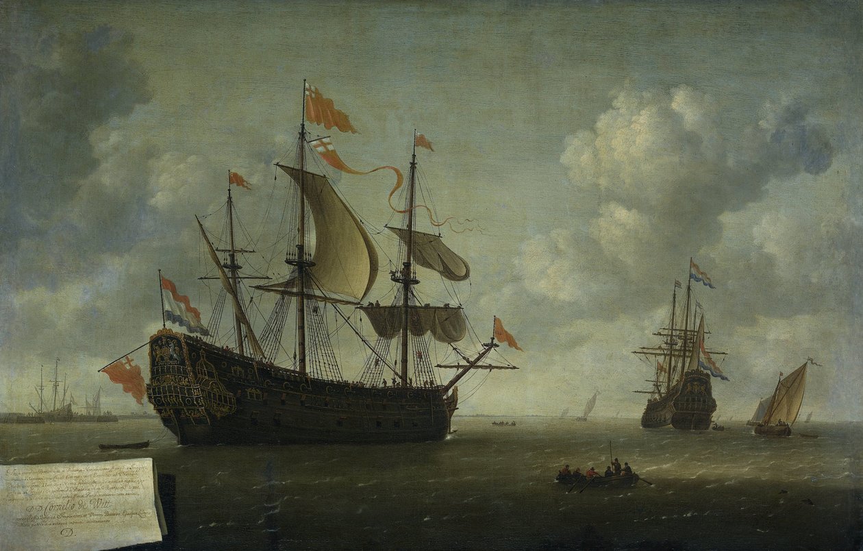 La llegada del Royal Charles
La llegada del buque insignia inglés "Royal Charles" a Hellevoetsluis, capturado durante la incursión holandesa en el Medway, en junio de 1667 de Jeronymus van Diest (II)