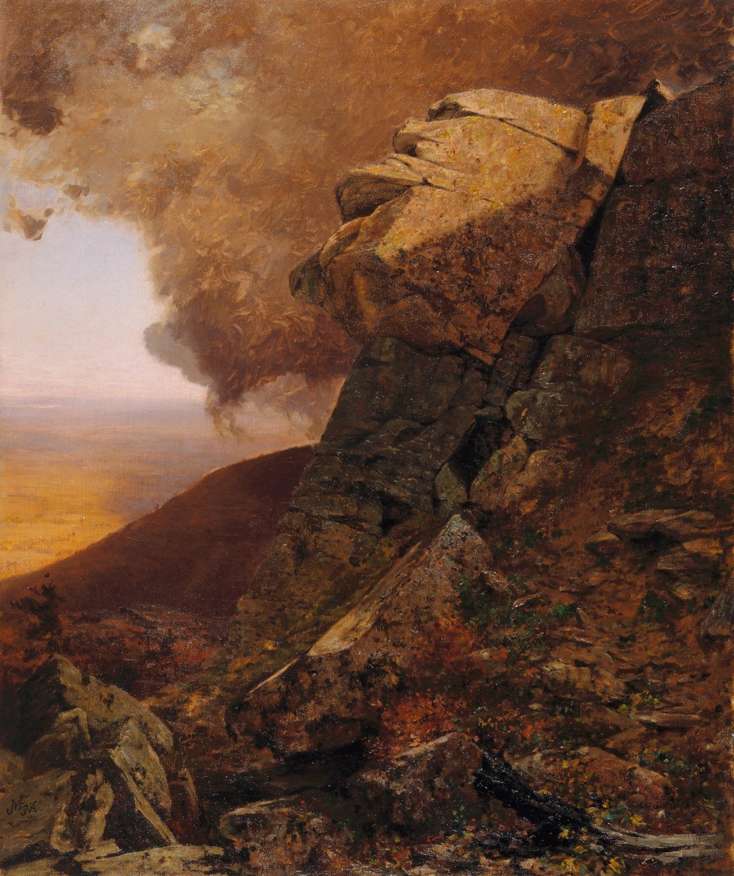 Un acantilado en los Katskills de Jervis McEntee